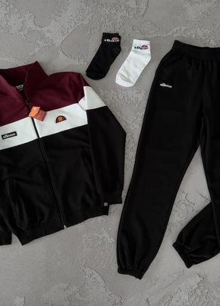 Спортивный костюм Ellesse мужской черный кофта - штаны