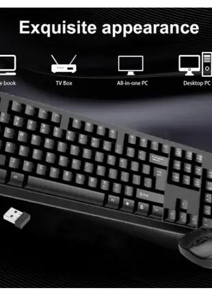 Клавиатура + мышка 2.4GHz wireless CMK-326 цвет черный
