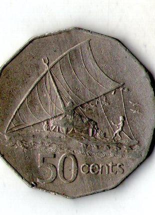 Фиджи › Королева Елизавета II 50 центів 1975 рік №600