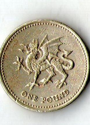 Великобритания › Королева Елизавета II 1 фунт 2000 рік №537