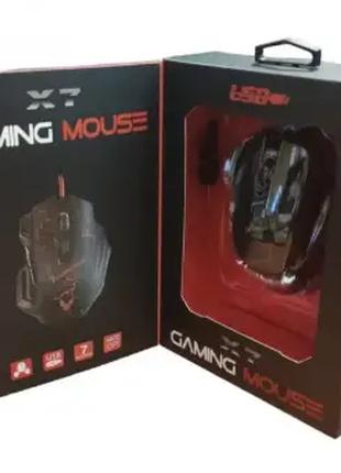 Проводная игровая мышка с LED с подсветкой MOUSE X7 цвет черный
