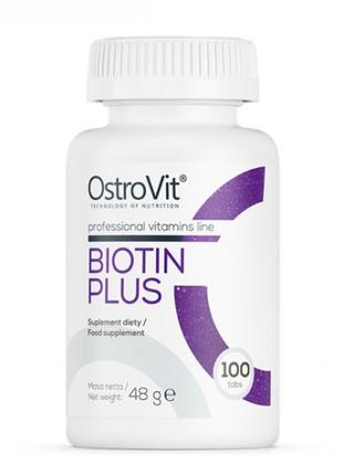 Биотин OstroVit Biotin Plus 100 tabs