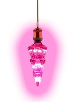 Светодиодная лампочка елочка розовая (2W/Вт, цоколь Е27) PINE