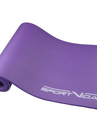 Коврик (мат) спортивный SportVida NBR 180 x 60 x 1 см для йоги...