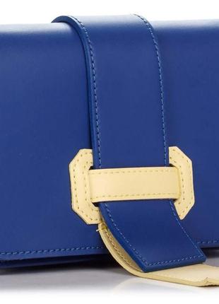 Кожаный клатч Genuine Leather синий