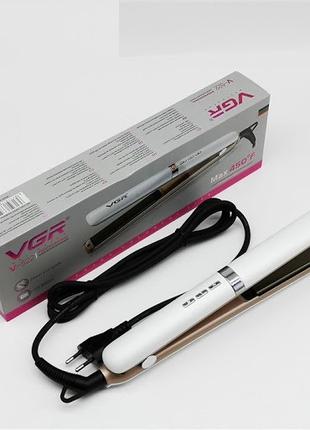 Утюжок для волос VGR V-522 Профессиональный дизайн Белый