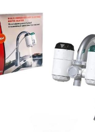Электрический проточный водонагреватель-бойлер кран с фильтром...