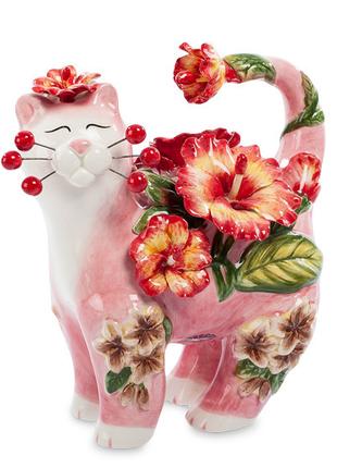 Декоративная фигурка Cat flower 17.5 см Pavone AL114011