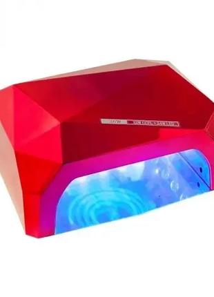 УФ лампа для манікюру UKC 36 Вт CCFL+LED UV D-058 червона