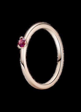 Серебряное кольцо Pandora Rose с красным камнем 189259C01