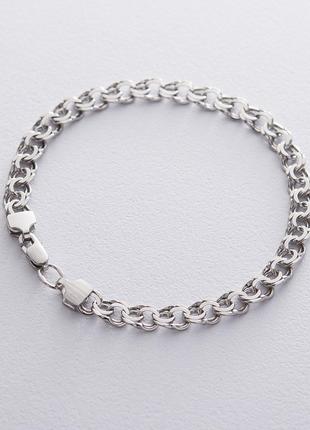 Мужской серебряный браслет (гарибальди 0.8 см) ро0217413 Оникс 23