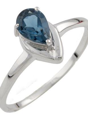 Серебряное кольцо SilverBreeze с топазом Лондон Блю (0463506) ...
