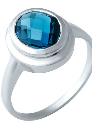 Серебряное кольцо SilverBreeze с топазом Лондон Блю (1913215) ...