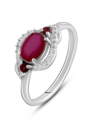 Серебряное кольцо SilverBreeze с натуральным рубином 1.344ct (...