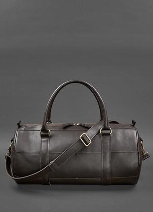 Кожаная сумка Harper темно-коричневая краст BlankNote