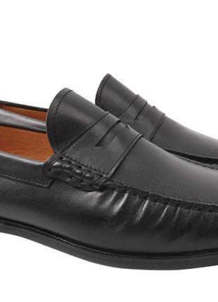 Туфлі чоловічі з натуральної шкіри чорні Conhpol 288-221DT 42