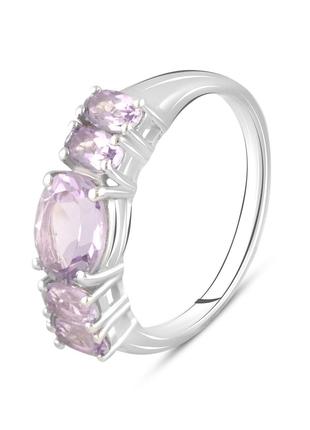 Серебряное кольцо SilverBreeze с натуральным аметистом 1.1ct (...