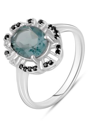 Серебряное кольцо SilverBreeze с топазом Лондон Блю 2.428ct (2...