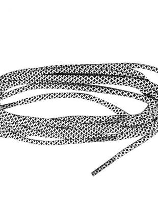 Шнурки-фликеры светоотражающие Triks White 105 см Белый/Черный