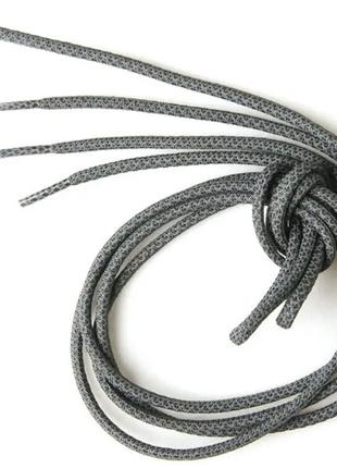 Шнурки-фликеры светоотражающие Triks 105 см Черный/Серый
