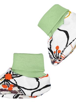 Пинетки носочки для новорожденной с ботаническим принтом Tunes...