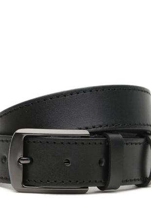 Кожаный мужской ремень V1125GX18-black Borsa Leather