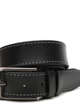 Мужской кожаный ремень V1115GX41-black Borsa Leather