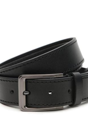 Кожаный мужской ремень V1125GX17-black Borsa Leather
