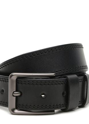 Мужской кожаный ремень V1125GX06-black Borsa Leather