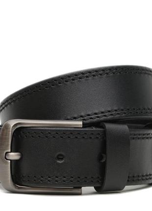 Мужской кожаный ремень V1125GX11-black Borsa Leather
