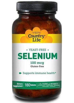 Селен Country Life Selenium 100 mcg 180 Tablets