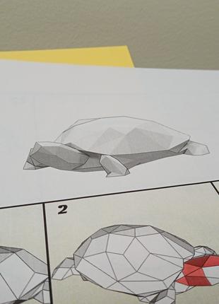 Паперова полігональна модель черепахи 3-д