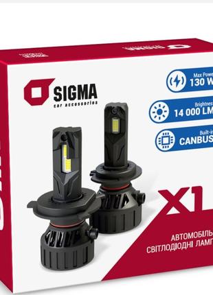 Світлодіодні лампи Sigma X1 65W H4 H/L