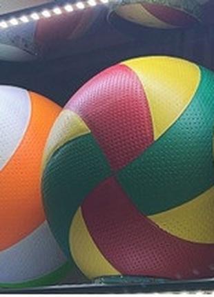 Мяч волейбольный арт. VB190204 (60шт) PVC 4 цвета, сетка, мета...