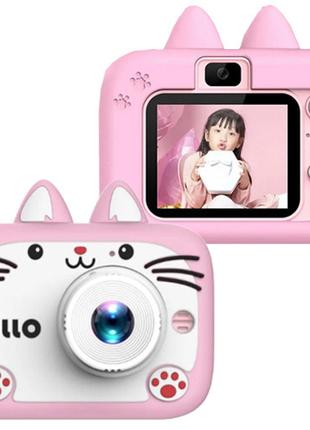 Детский цифровой фотоаппарат X900 Cat pink