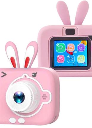 Детский цифровой фотоаппарат X900 Rabbit pink