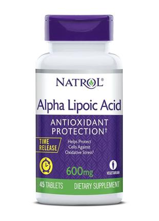 Натуральная добавка Natrol Alpha Lipoic Acid 600 mg Time Relea...