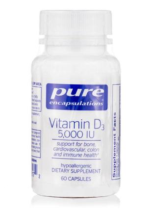 Витамины и минералы Pure Encapsulations Vitamin D3 5000 МЕ, 60...