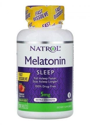 Натуральная добавка Natrol Melatonin 5 mg Fast Dissolve, 150 т...