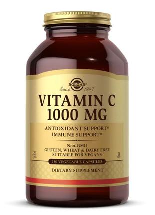 Витамины и минералы Solgar Vitamin C 1000 mg, 250 вегакапсул