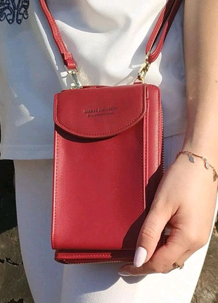 Жіночий гаманець Baellerry N8591 Red сумка-клатч для телефону гро