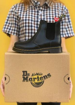 Кожаные ботинки dr. martens chelsea black черевики челси челсі