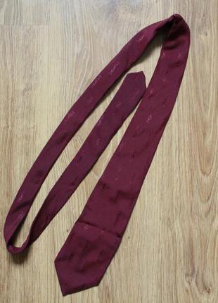 Винтажный шелковый галстук 1973 yves saint laurent монограма