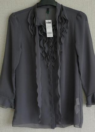 Новая блузка united colors of benetton , 34 / xs / 6 / 40 , шифон