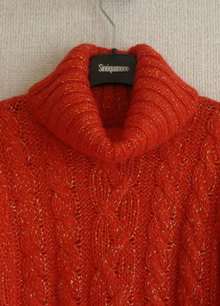 Шерстяной свитер xs с мохером и люрексом (англия),кофта, гольф.