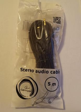 Audio кабель удлиннитель AUX mini jack 3.5мм (5м) TRS