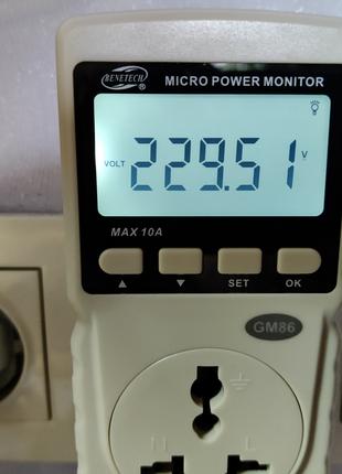 Измеритель потребления электроэнергии (ваттметр) Benetech GM86