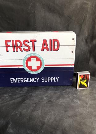 Металлическая коробка для хранения "First Aid Blue Nostalgic