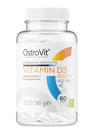 Комплекс витаминов Ostrovit Vitamin D3 2000 IU + K2 MK-7 + VC ...