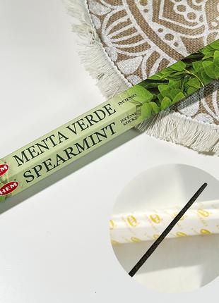 Пыльцевое благовоние Мята (20 палочек) Hem Spearmint Incense S...